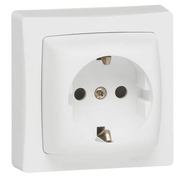 Base Prise Schuko 2P+T Obturateur Protection Enfant Monobloc LEGRAND Oteo 086077