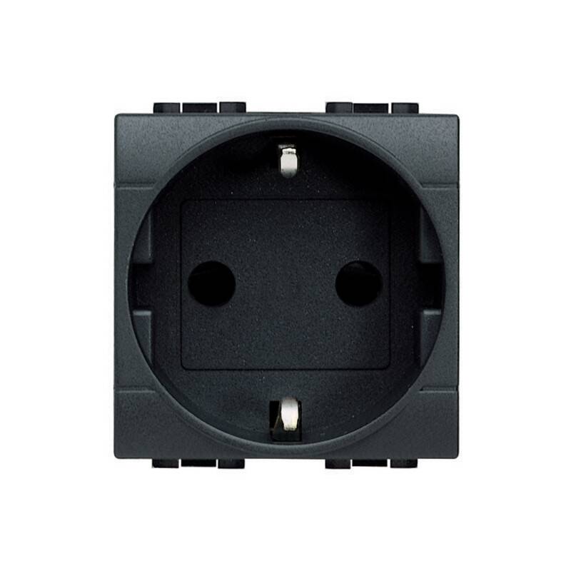 Product of BTicino Living Light 16A 250V AC  2P+T 2 Module Screw Connection Current Base L4141