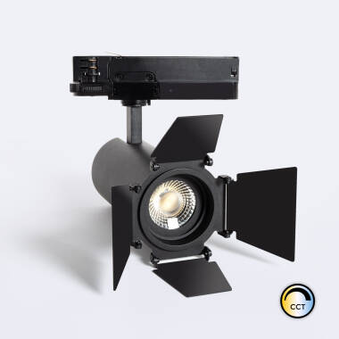 Product van LED Track Spot Driefasig 30W Fasano Cinema CCT No Flicker Dimbaar Zwart