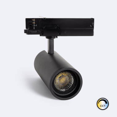 Product van LED Track Spot Driefasig 30W Fasano Anti-verblinding CCT No Flicker Dimbaar  Zwart