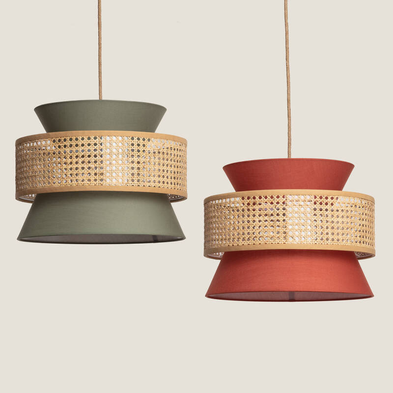 Product of Chulu Rattan & Fabric Pendant Lamp 