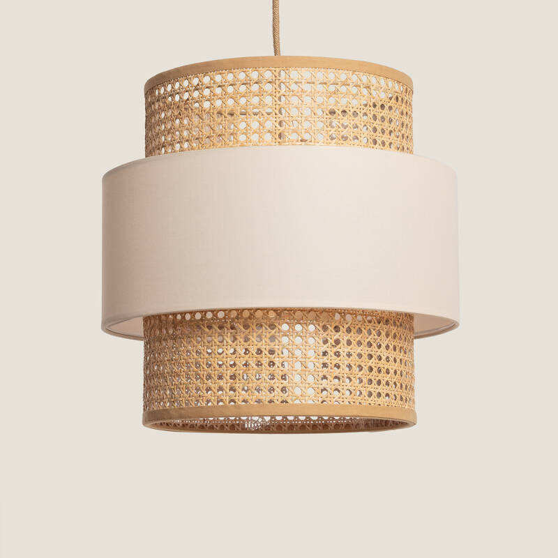 Product van Hanglamp Rotan en Stof Amaia