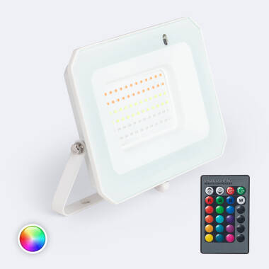 LED-Flutlichtstrahler 50W IP65 RGB mit IR-Fernbedienung