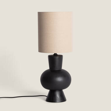 Lampe à Poser Céramique et Lin Amabel