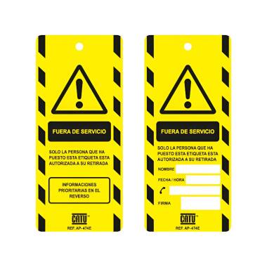 Product [ES] Pack of 10 CATU AP474E Consignment Label Signs