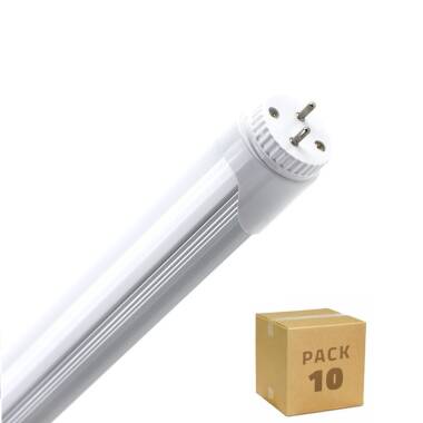 Lot de 10 Tubes LED 60cm T8 9W 120lm/W Aluminium Connexion Latérale Blanc Neutre