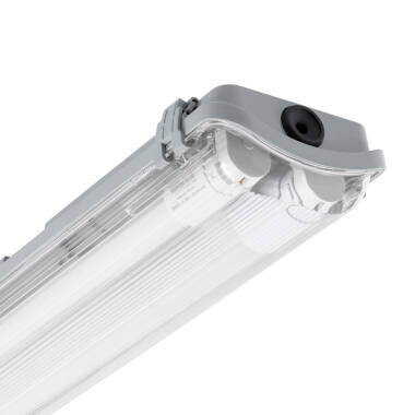 Réglette Étanche IP65 + 2 Tubes LED 60cm T8 Connexion Latérale