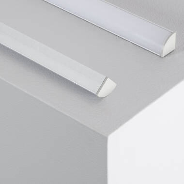 Aluminium Hoekprofiel met Ronde Afdekking 2m voor LED Strip tot 10 mm