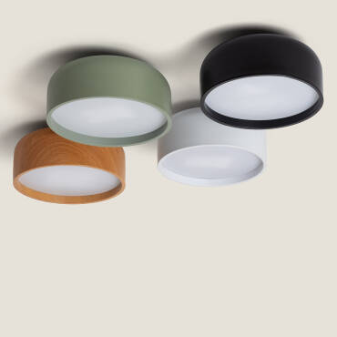 LEDKIA Deckenleuchte Prometeo – Metall & Glas, Satiniert Gold, Transparent, Für E27 Birnen, 24cm