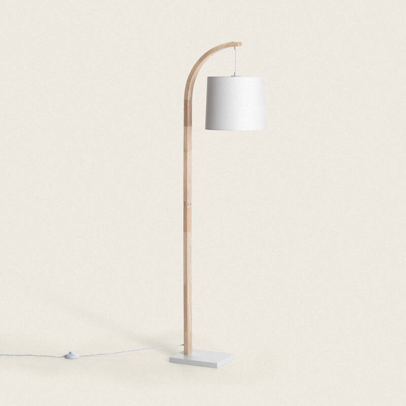 Product of Haakon Wood and Textile Floor Lamp