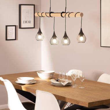 Monah Wood & Metal Pendant Lamp