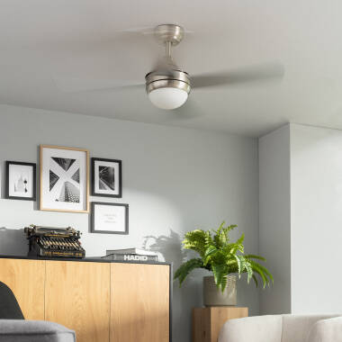 Navy Nickel Ceiling Fan 110cm