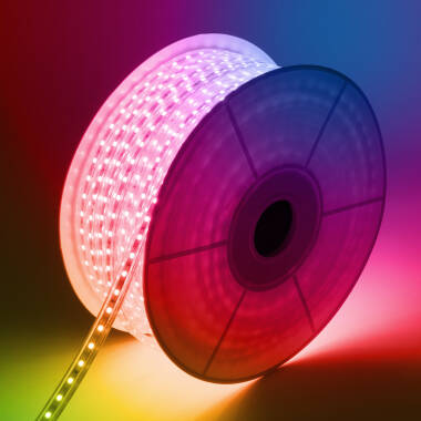 50m RGB LED Strip, 220V AC, SMD5050, 60 LED/m