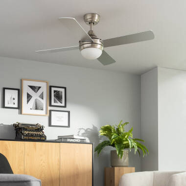 Navy Nickel Ceiling Fan 110cm