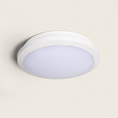 Plafoniera LED 12.5-18.5W Ø300 mm da Esterno Circolare CCT con Rilevatore di Movimento Radar e Luce di Emergenza