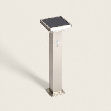 Barton Square 5W Aluminium Outdoor Solar LED Bollard with Motion Sensor 50cm