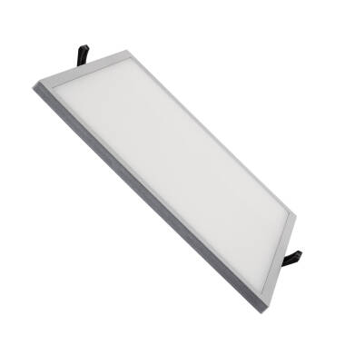 30W Square High Lumen LED Downlight Ø 200 mm Cut-Out Silver