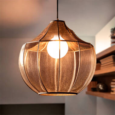 Ayla Metal & Fabric Pendant Lamp