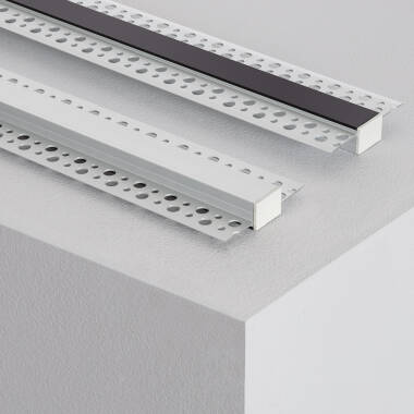 1m Aluminium Profile Recessed in Plaster / Plasterboard for LED Strip