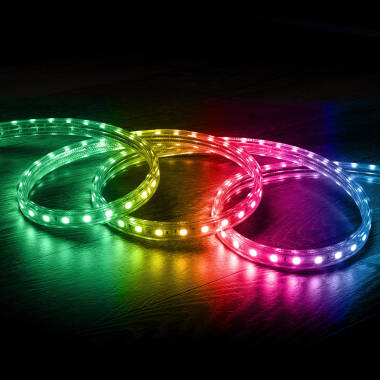 LED Strip RGB 360 220V AC 60 LED/m op Maat In te korten om de 100cm en 16 mm Breed