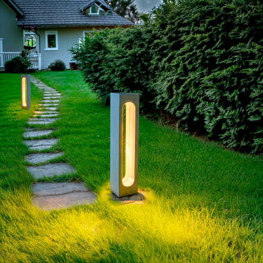 Product van Baken Outdoor LED Dimbaar 6W Cement Sylexa 70 cm