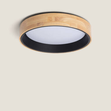 Plafondlamp LED 20W Rond Hout Ø470mm CCT Selecteerbaar Dari