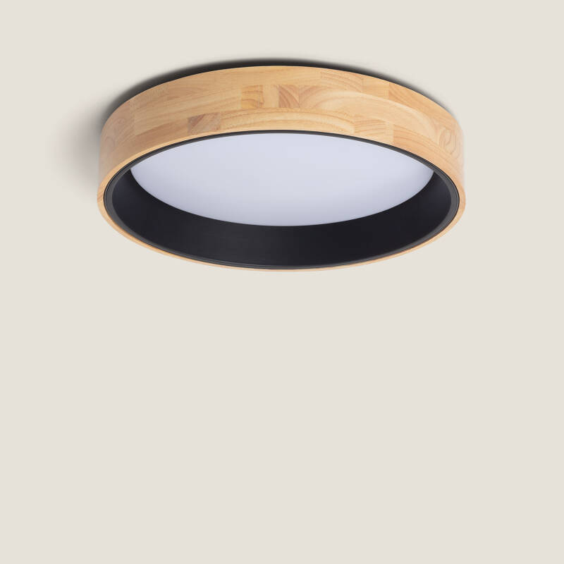 Product of 30W Dari Round Wood LED Surface Panel CCT Selectable Ø570 mm 