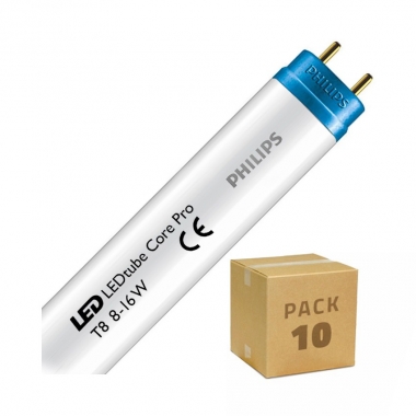 Pack Tubo LED T8 G13 60 cm Connessione Unilaterlae 8W 100lm/W CorePro PHILIPS (10 Un)