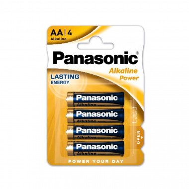 Blister 4 Panasonic Alkalibatterien AA LR06 1,5 V