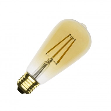 LED-Leuchte E27 Dimmbar Filament Gold Lemon ST64 5.5W