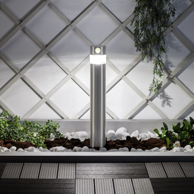 LED-Bodenstehleuchte Aussen 1.5W 50cm mit Bewegungsmelder Inti Inox - Ledkia | Solarleuchten