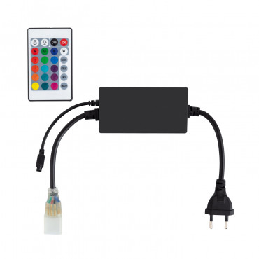 Product Contrôleur Rubans LED RGB 220V AC UltraPower Télécommande IR 24 Touches