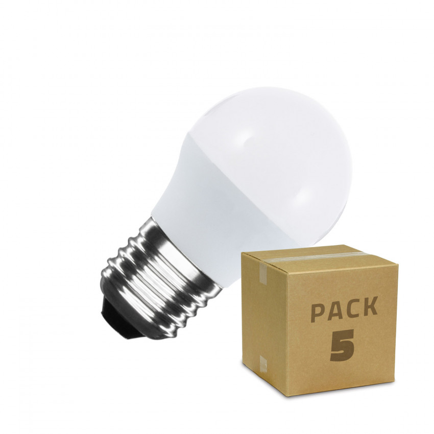 Produit de Pack 5 Ampoules LED E27 5W 400 lm G45