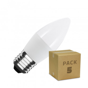 Product Pack 5st  LED Lampen E27 5W 400 lm C37
