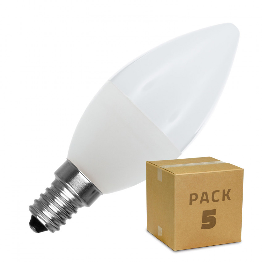 Product of PACK of 5W E14 C37 400 lm LED Bulbs(5 Units)