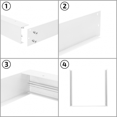 Kit-Rahmen-befestigung led-panel 30x30 Bügel geschlossen, Wand-und  Decken-Halterung