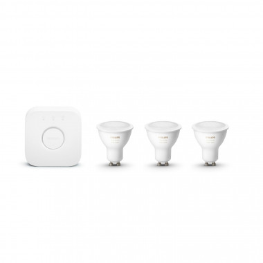 Product van Starters Kit Slimme LED Lamp GU10 3x4.3W 350 lm PHILIPS Hue White Color