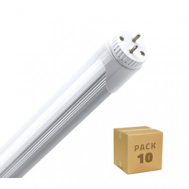 Box 10 Tubo LED T8 G13 Alluminio 60 cm Connessione Unilaterale 9W 120lm/W Bianco Naturale