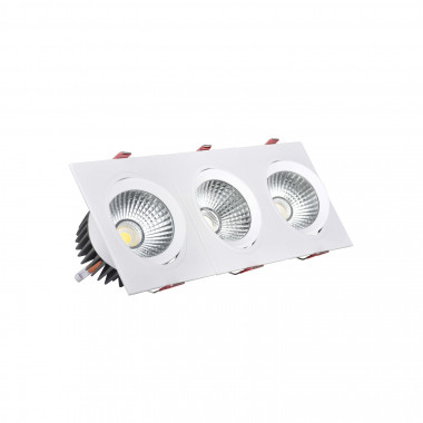 Spot LED Downlight Rectangulaire Triple New Madison 15W Coupe 255x75 mm