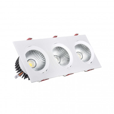 Spot LED Downlight Rectangulaire Triple New Madison 45W Coupe 400x120 mm