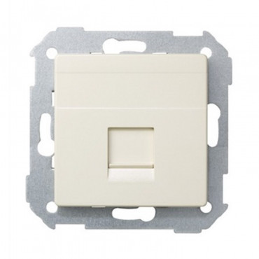 Product Flat Voice and Data Plate with Dust Cover for 1 AMP RJ45 Connector Simon 82