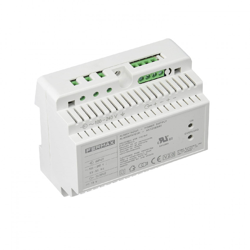Product of 12V AC + 18V DC 1.5A FERMAX 4830 DIN6 Power Supply