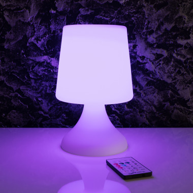 Lampe à Poser LED Extérieure Portative Uyoga RGBW avec Haut-Parleur  Bluetooth et Batterie Rechargeable USB