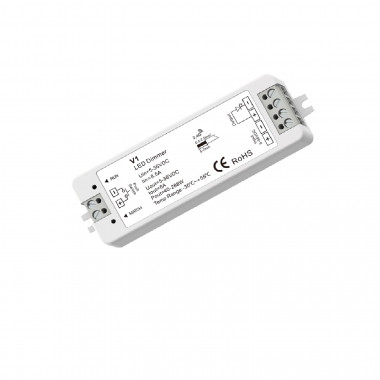 Contrôleur Variateur Ruban LED 5/12/24/36V DC Monochrome compatible avec Télécommande RF et Bouton-Poussoir