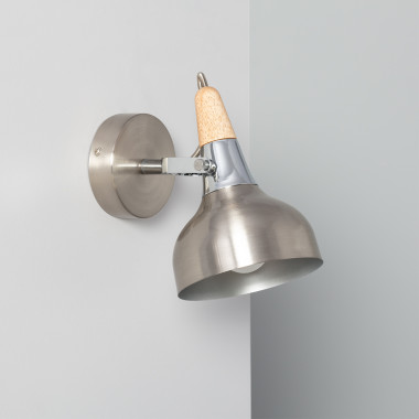 Zilveren verstelbare Emer plafondlamp met een spotlight