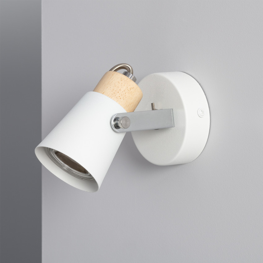 Product of Adjustable Mara Metal and Wood Single Spotlight Wall Lamp