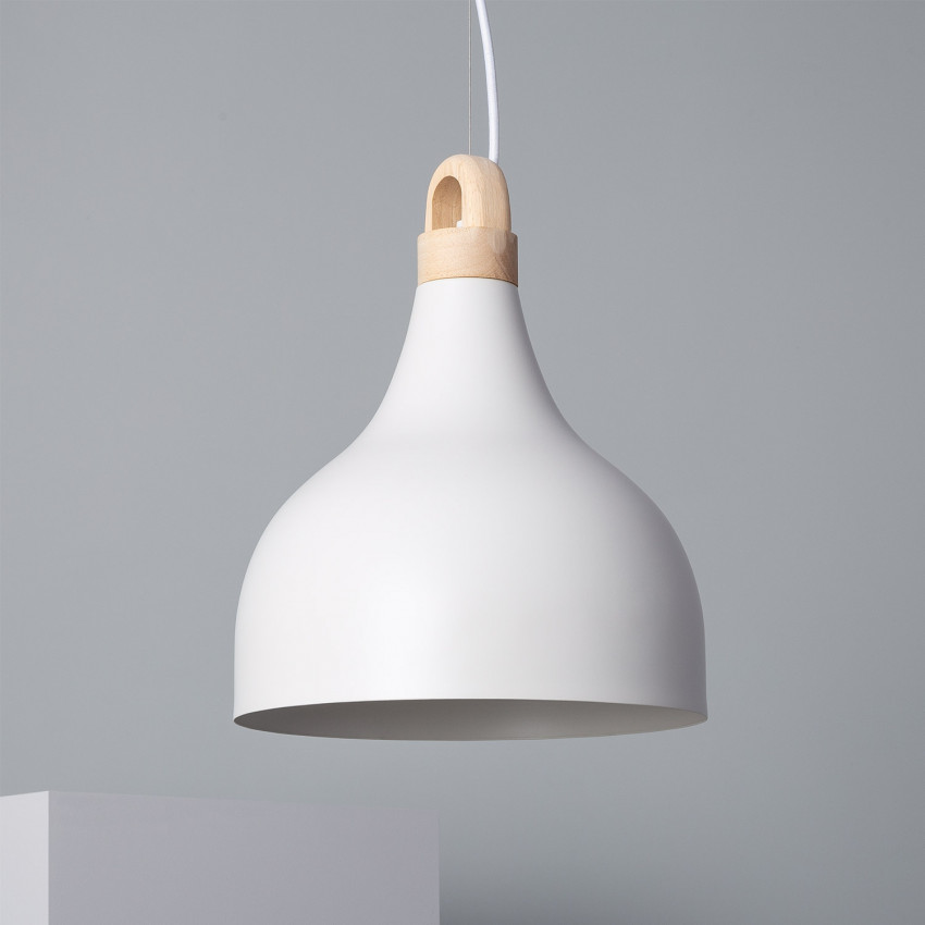 Product of Luxo Metal & Wood Pendant Lamp