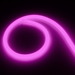Pink 360 Round Neon Strip 220V AC 120 LED/m Dimmable  IP67 Custom Length
