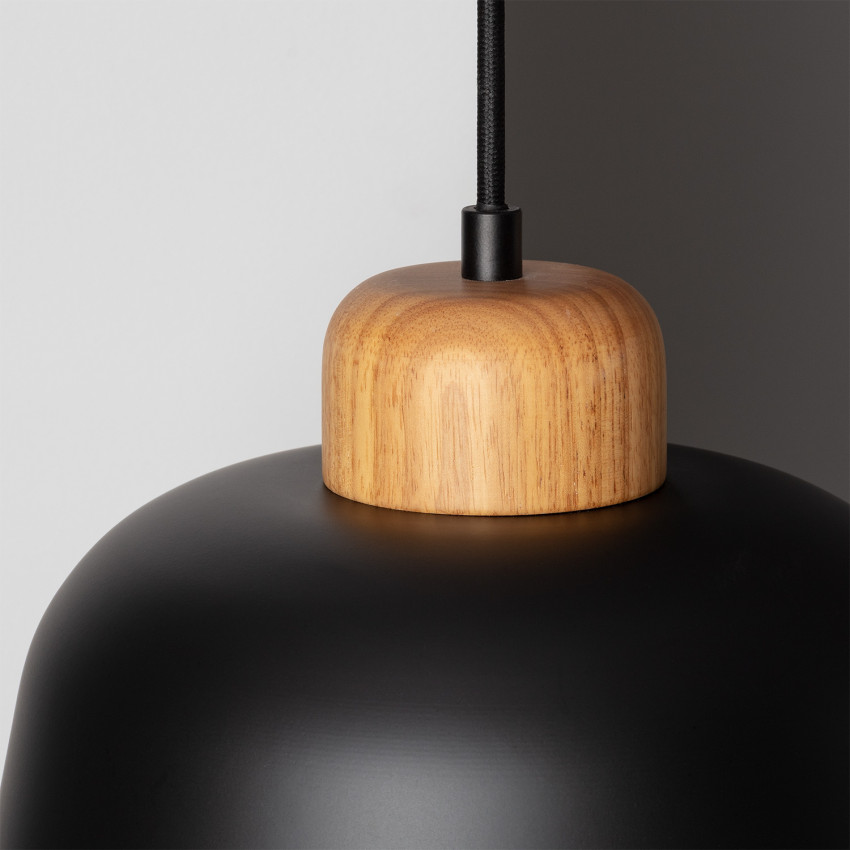 Product of Wawak Metal & Wood Pendant Lamp 