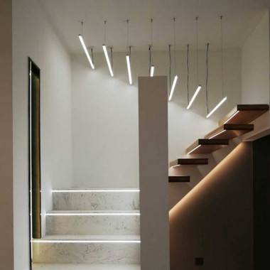 Profilé aluminium escalier Ruban LED 2m